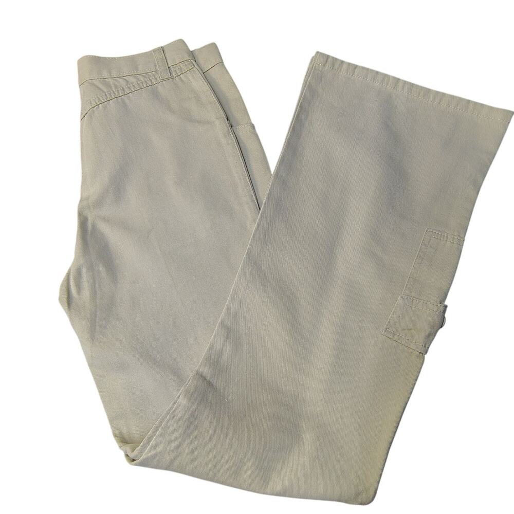 Girlfriend Jeans Cargo Pants Women's 8 Beige Bootcut Utility Y2K Vintage